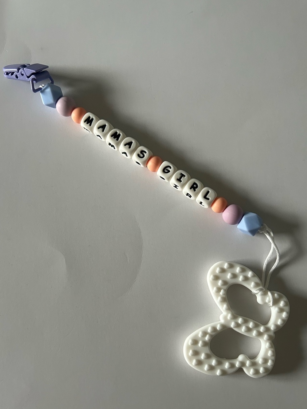 🔥4 for $25 NEW Personalized 'Mamas Girl' Silicone Pacifier Clip - Pastel